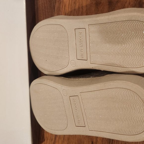 Steve Madden girls glitter cheetah ankle boots size 1, new in box - Picture 4 of 4